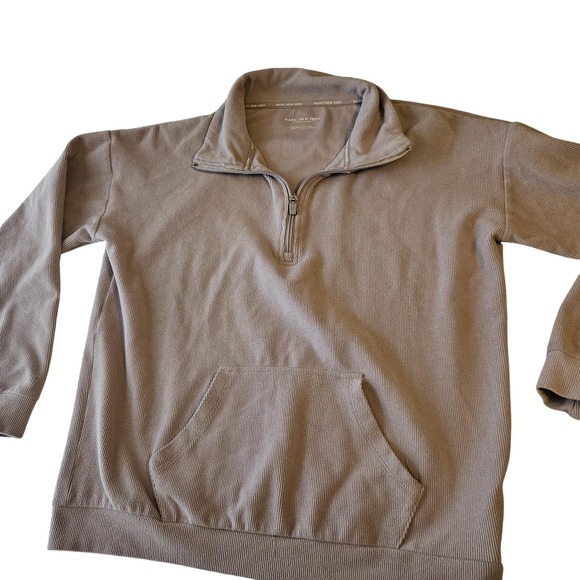 Marc New York Sweater Mens Small Half Zip Pullover Waffle Knit Pocket Casual - Picture 1 of 6